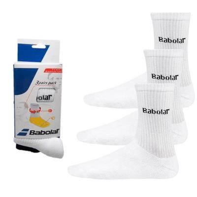 Babolat White Mens Tennis Socks -Pack Of 3 Pairs